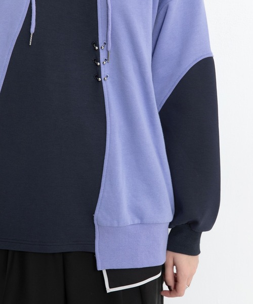 AULA AILA(アウラアイラ)の「デコラティブフード(パーカー・レディース・ホワイト/ブラック/ラベンダー・0)」の21枚目の写真