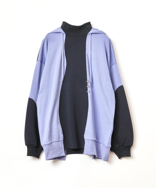 AULA AILA(アウラアイラ)の「デコラティブフード(パーカー・レディース・ホワイト/ブラック/ラベンダー・0)」の10枚目の写真