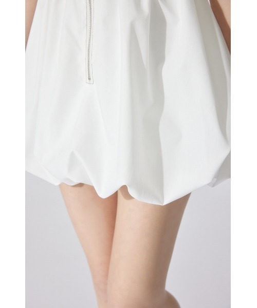 rienda（リエンダ）の「フロントジップバルーンミニロンパース 半袖 夏服（ワンピース・レディース・ベージュ/ホワイト/カーキ・MEDIUM/SMALL）」の16枚目の写真