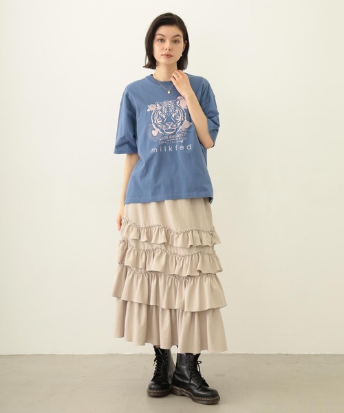 MILKFED.（ミルクフェド）の「SOLID DIRNDL SKIRT（スカート・レディース・ブラック/ライトブルー/ベージュ・ONE SIZE）」の8枚目の写真