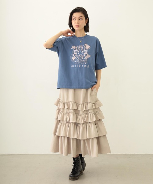 MILKFED.（ミルクフェド）の「SOLID DIRNDL SKIRT（スカート・レディース・ブラック/ライトブルー/ベージュ・ONE SIZE）」の10枚目の写真
