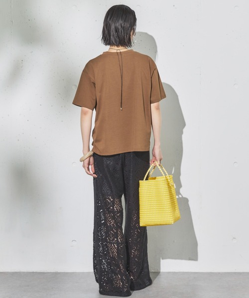 Doux archives（ドゥアルシーヴ）の「MARRAKECHカレッジTee（Tシャツ/カットソー・レディース・ブラウン/オフホワイト/チャコールグレー・FREE）」の8枚目の写真