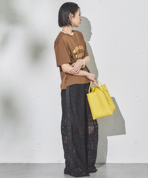 Doux archives（ドゥアルシーヴ）の「MARRAKECHカレッジTee（Tシャツ/カットソー・レディース・ブラウン/オフホワイト/チャコールグレー・FREE）」の10枚目の写真