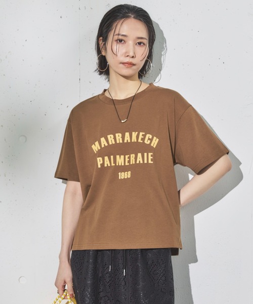 Doux archives（ドゥアルシーヴ）の「MARRAKECHカレッジTee（Tシャツ/カットソー・レディース・ブラウン/オフホワイト/チャコールグレー・FREE）」の13枚目の写真