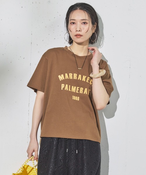 Doux archives（ドゥアルシーヴ）の「MARRAKECHカレッジTee（Tシャツ/カットソー・レディース・ブラウン/オフホワイト/チャコールグレー・FREE）」の15枚目の写真
