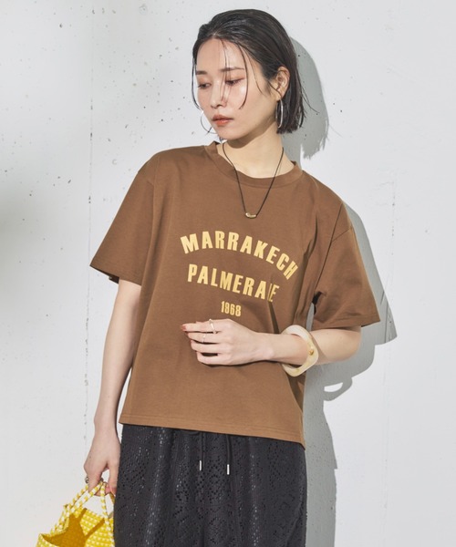 Doux archives（ドゥアルシーヴ）の「MARRAKECHカレッジTee（Tシャツ/カットソー・レディース・ブラウン/オフホワイト/チャコールグレー・FREE）」の16枚目の写真