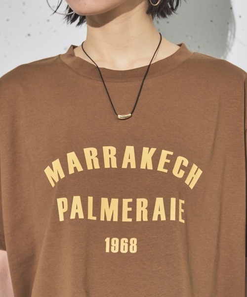 Doux archives（ドゥアルシーヴ）の「MARRAKECHカレッジTee（Tシャツ/カットソー・レディース・ブラウン/オフホワイト/チャコールグレー・FREE）」の21枚目の写真