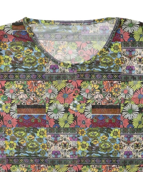 ScoLar(スカラー)の「152611:女の子・ランタン・花柄 3柄展開チュールロンT(Tシャツ/カットソー・レディース・オフホワイト/ブラック/オレンジ・M)」の10枚目の写真