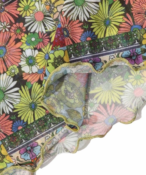 ScoLar(スカラー)の「152611:女の子・ランタン・花柄 3柄展開チュールロンT(Tシャツ/カットソー・レディース・オフホワイト/ブラック/オレンジ・M)」の8枚目の写真