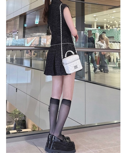 チェーンベルトツイードミニワンピース（ワンピース）｜Darich