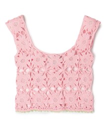MOZHDEH MATIN FLOWER LACE TOP
