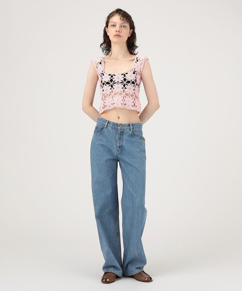 TOMORROWLAND (トゥモローランド)の「MOZHDEH MATIN FLOWER LACE TOP(ベスト・レディース・ライトピンク・S)」の2枚目の写真