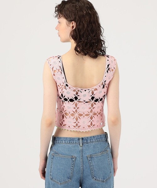 TOMORROWLAND (トゥモローランド)の「MOZHDEH MATIN FLOWER LACE TOP(ベスト・レディース・ライトピンク・S)」の5枚目の写真