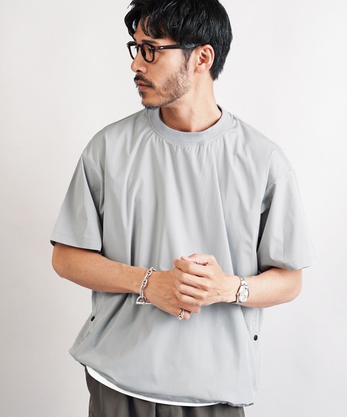 セール】ポリエステルタフタ ドローコード シャーリング プルオーバー