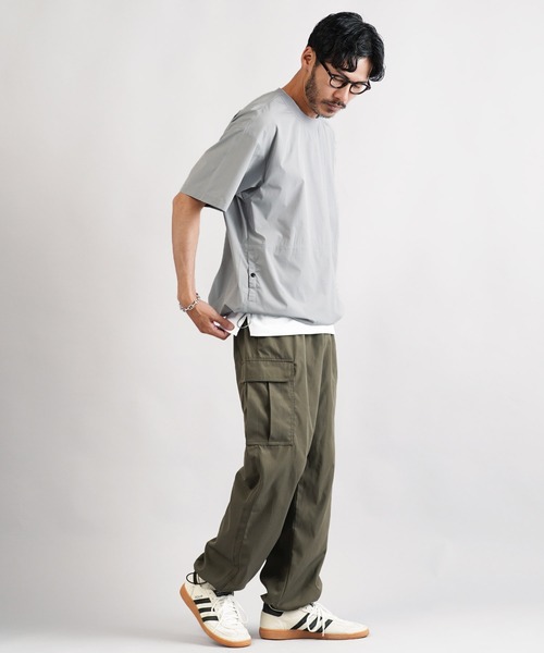 jiggys shop(ジギーズショップ)の「ポリエステルタフタ ドローコード シャーリング プルオーバー 半袖Tシャツ(Tシャツ/カットソー・メンズ・グリーン系その他/ブラック/ライトグレー/グレー・X-LARGE/LARGE/MEDIUM/SMALL)」の11枚目の写真