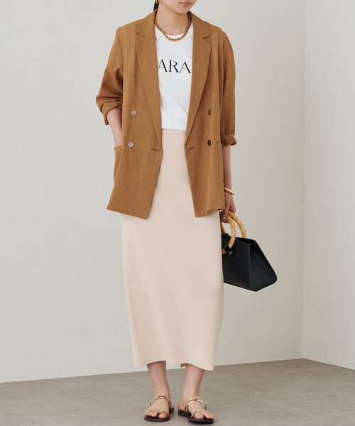 LOUNGEDRESS（ラウンジドレス）の「MARAIS T（Tシャツ/カットソー・レディース・オフホワイト/チャコールグレー/カーキ・FREE）」の4枚目の写真