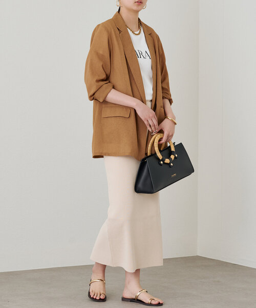 LOUNGEDRESS（ラウンジドレス）の「MARAIS T（Tシャツ/カットソー・レディース・オフホワイト/チャコールグレー/カーキ・FREE）」の5枚目の写真