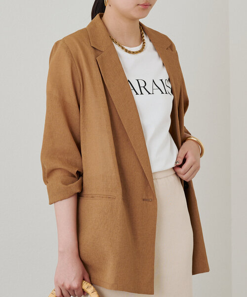 LOUNGEDRESS（ラウンジドレス）の「MARAIS T（Tシャツ/カットソー・レディース・オフホワイト/チャコールグレー/カーキ・FREE）」の8枚目の写真