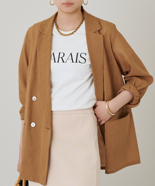 LOUNGEDRESS（ラウンジドレス）の「MARAIS T（Tシャツ/カットソー・レディース・オフホワイト/チャコールグレー/カーキ・FREE）」の9枚目の写真