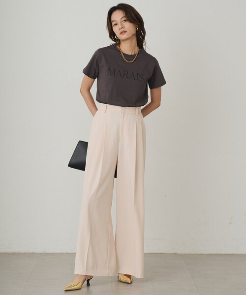 LOUNGEDRESS（ラウンジドレス）の「MARAIS T（Tシャツ/カットソー・レディース・オフホワイト/チャコールグレー/カーキ・FREE）」の16枚目の写真