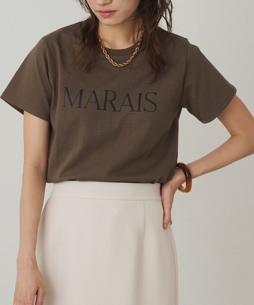 LOUNGEDRESS（ラウンジドレス）の「MARAIS T（Tシャツ/カットソー・レディース・オフホワイト/チャコールグレー/カーキ・FREE）」の3枚目の写真