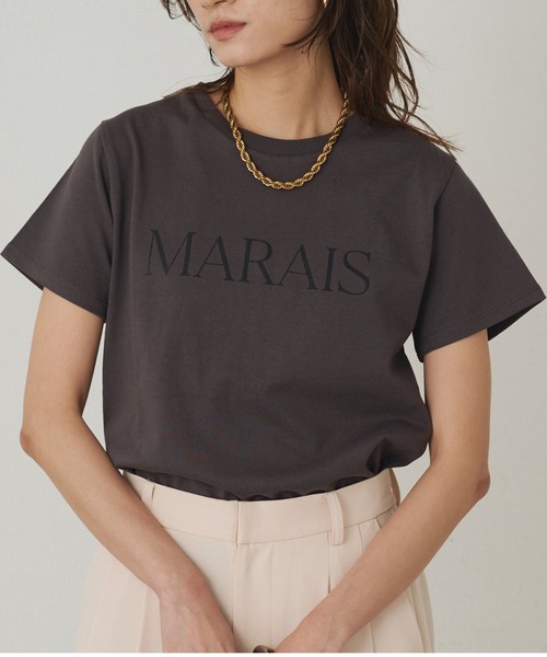 LOUNGEDRESS（ラウンジドレス）の「MARAIS T（Tシャツ/カットソー・レディース・オフホワイト/チャコールグレー/カーキ・FREE）」の2枚目の写真