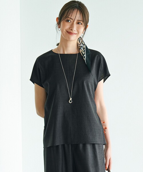 23区（ニジュウサンク）の「Ratti アブストラクトプリント スカーフ（バンダナ/スカーフ・レディース・ブラック系5/オレンジ系5・F）」の5枚目の写真