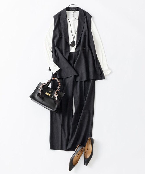 23区（ニジュウサンク）の「Ratti アブストラクトプリント スカーフ（バンダナ/スカーフ・レディース・ブラック系5/オレンジ系5・F）」の6枚目の写真