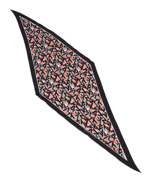 23区（ニジュウサンク）の「Ratti アブストラクトプリント スカーフ（バンダナ/スカーフ・レディース・ブラック系5/オレンジ系5・F）」の7枚目の写真