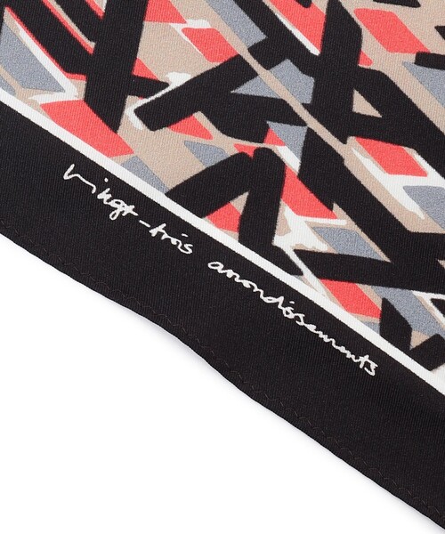 23区（ニジュウサンク）の「Ratti アブストラクトプリント スカーフ（バンダナ/スカーフ・レディース・ブラック系5/オレンジ系5・F）」の9枚目の写真