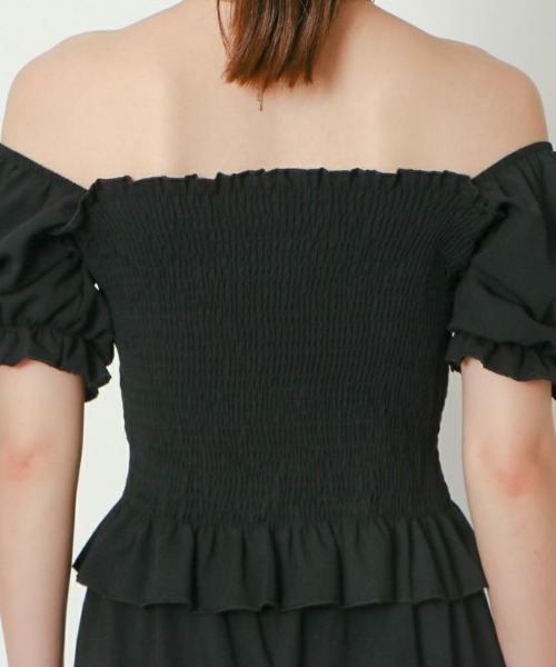 GORGE(ゴージ)の「《シャーリング×レースアップ》レディース セットアップ 上下セット 体型カバー 春夏秋(パンツドレス・レディース・ブラック/ピンク/ベージュ/ミント・F)」の7枚目の写真