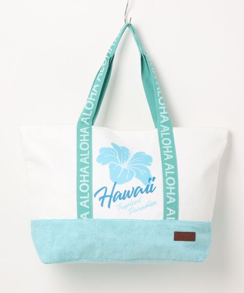 Kahiko(カヒコ)の「【Kahiko】レアカラフル ハイビスカストートバッグ(トートバッグ・レディース・ライトブルー/ピンク/イエロー/ブルー・FREE)」の2枚目の写真