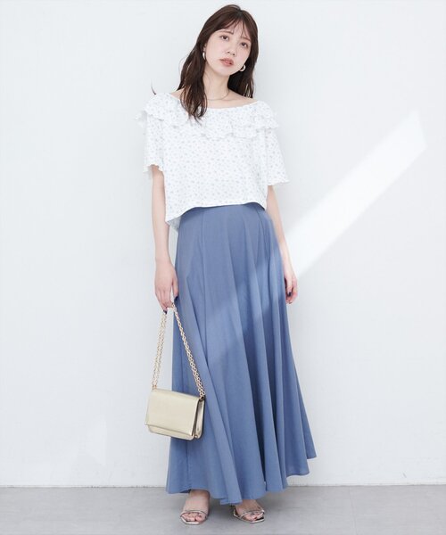 natural couture（ナチュラルクチュール）の「【WEB限定】ワッフルフリルTOPS（シャツ/ブラウス・レディース・チャコールグレー/ライトベージュ/その他1/その他2・FREE）」の8枚目の写真