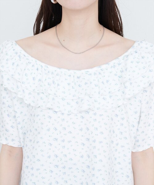 natural couture（ナチュラルクチュール）の「【WEB限定】ワッフルフリルTOPS（シャツ/ブラウス・レディース・チャコールグレー/ライトベージュ/その他1/その他2・FREE）」の12枚目の写真