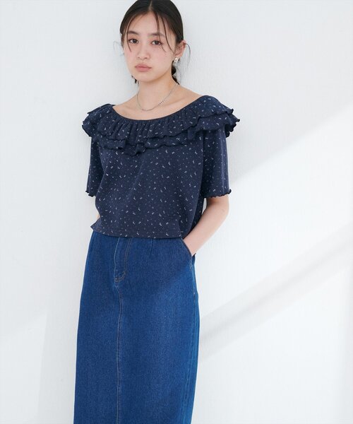 natural couture（ナチュラルクチュール）の「【WEB限定】ワッフルフリルTOPS（シャツ/ブラウス・レディース・チャコールグレー/ライトベージュ/その他1/その他2・FREE）」の20枚目の写真