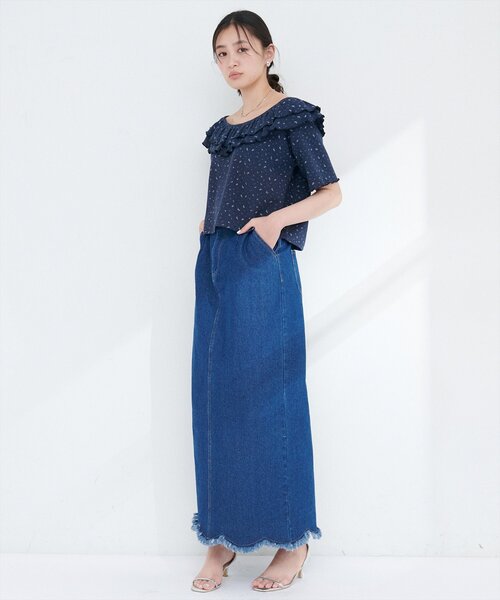 natural couture（ナチュラルクチュール）の「【WEB限定】ワッフルフリルTOPS（シャツ/ブラウス・レディース・チャコールグレー/ライトベージュ/その他1/その他2・FREE）」の21枚目の写真