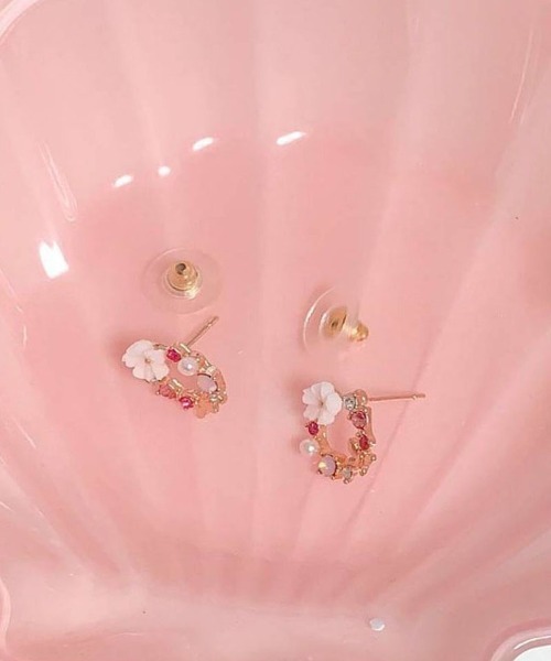 shoppinggo(ショッピングゴー)の「ピアスレディース スタッドピアス(ピアス(両耳用)・レディース・ゴールド/ピンク・FREE)」の10枚目の写真