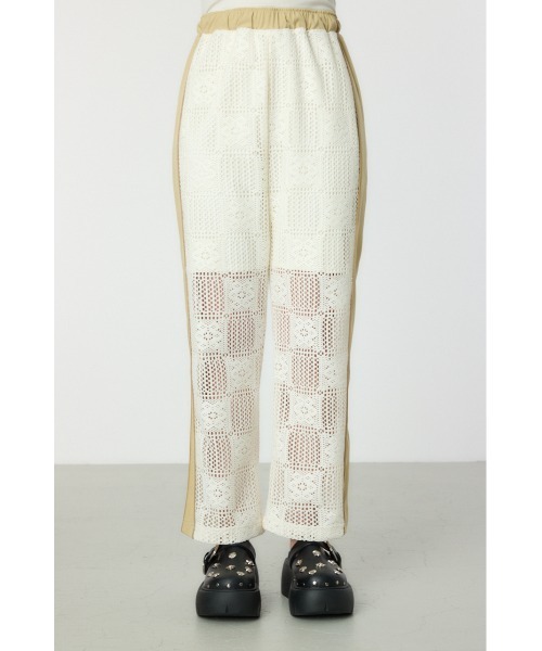 RODEO CROWNS WIDE BOWL（ロデオクラウンズワイドボウル）の「サイドラインレースパンツ（その他パンツ・レディース・ブラック/ホワイト・FREE）」の9枚目の写真