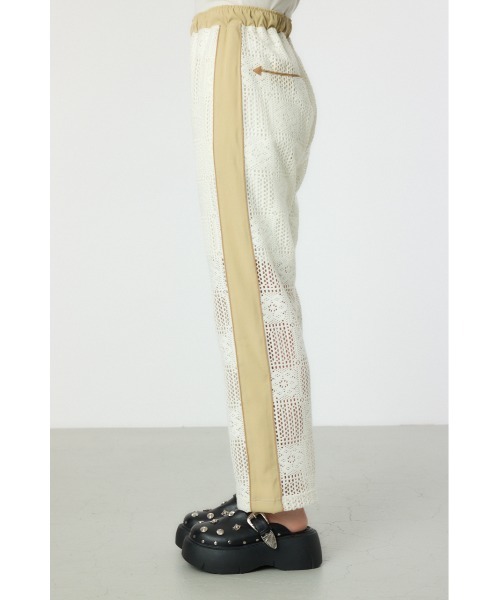 RODEO CROWNS WIDE BOWL（ロデオクラウンズワイドボウル）の「サイドラインレースパンツ（その他パンツ・レディース・ブラック/ホワイト・FREE）」の10枚目の写真