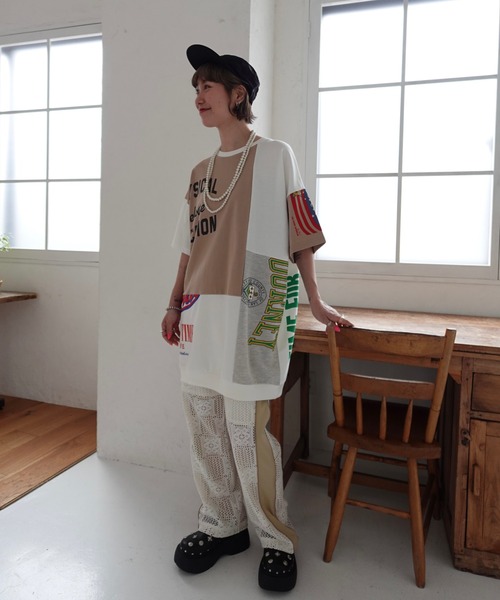 RODEO CROWNS WIDE BOWL（ロデオクラウンズワイドボウル）の「サイドラインレースパンツ（その他パンツ・レディース・ブラック/ホワイト・FREE）」の21枚目の写真