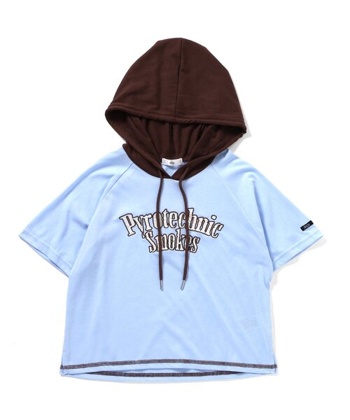 algy(アルジー)の「オーロラロゴラグランフーディー(パーカー・キッズ・レッド/サックスブルー/ブラック・X-SMALL/XX-SMALL/SMALL/MEDIUM)」の2枚目の写真