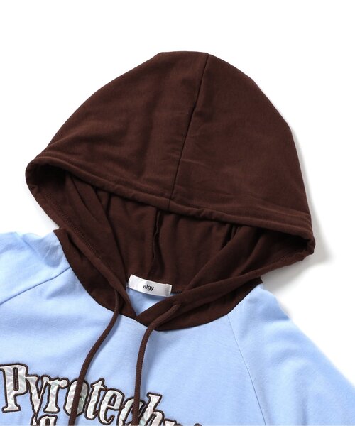 algy(アルジー)の「オーロラロゴラグランフーディー(パーカー・キッズ・レッド/サックスブルー/ブラック・X-SMALL/XX-SMALL/SMALL/MEDIUM)」の8枚目の写真