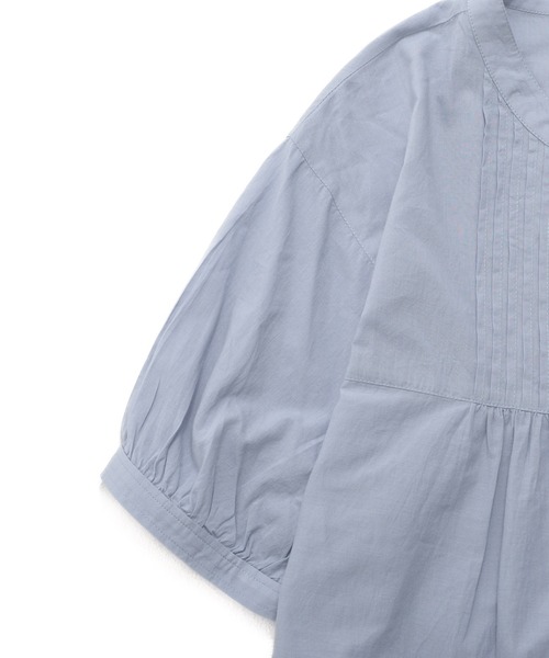 Arnold Palmer(アーノルドパーマー)の「インド綿 裾スカラップ刺繍 ブラウス(シャツ/ブラウス・レディース・チャコールグレー/サックスブルー/ホワイト・S/M/L)」の18枚目の写真