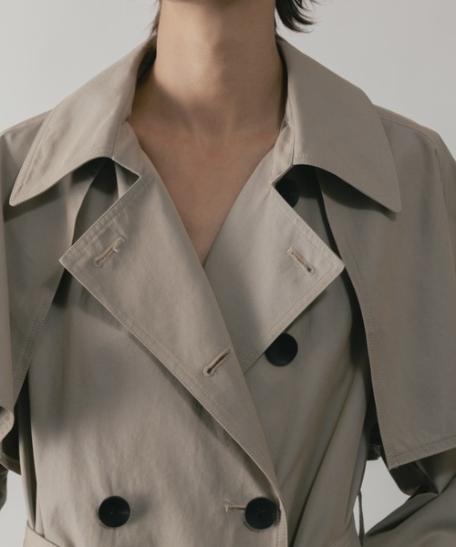 CINOH（チノ）の「FINX COTTON SEPARATE TRENCH COAT（トレンチコート・レディース・ベージュ・36/38）」の6枚目の写真