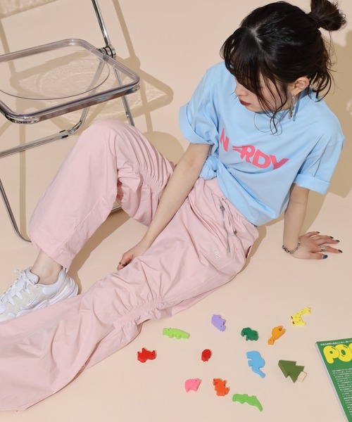 NERDY(ノルディ)の「ニーシャーリングウーブンパンツ(その他パンツ・メンズ・ブラック/ピンク/グレー・L/S/M)」の3枚目の写真