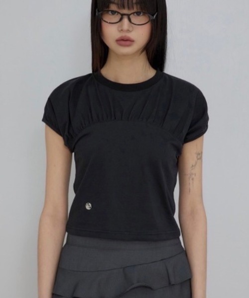 tシャツ 「FLAREUP」Kaya Shirred T-Shirt レディース FLAREUP】Kaya Shirred T-Shirt（Tシャツ/カットソー）｜FLAREUP