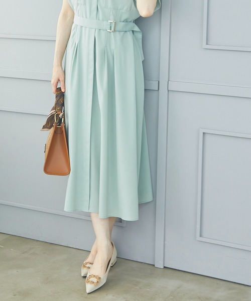 12Twelve Agenda（トゥエルブ　アジェンダ）の「両ポケウエストタックブッチャーワンピース（ワンピース・レディース・ミント/ネイビー/ブルーグリーン・M）」の11枚目の写真