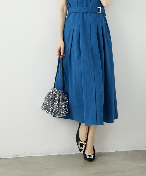 12Twelve Agenda（トゥエルブ　アジェンダ）の「両ポケウエストタックブッチャーワンピース（ワンピース・レディース・ミント/ネイビー/ブルーグリーン・M）」の19枚目の写真