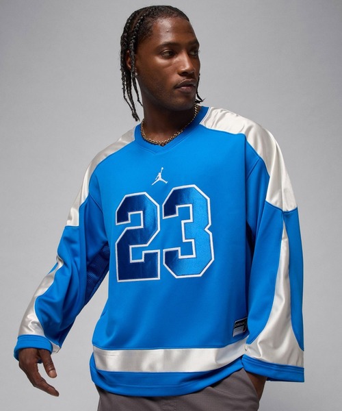 JORDAN BRAND(ジョーダンブランド)の「JORDAN BRAND M J BRK CLGTE HOCKEY JSY / ジョーダン ブランド ジョーダン BRK CLGTE HOCKEY JSY L/S トップ / NIKE【SP】(ジャージ・メンズ・ブルー/ブラック/アイボリー・S/M/L/XL/XXL)」の3枚目の写真