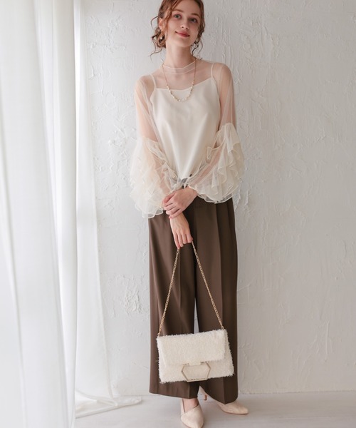 Dorry Doll（ドリードール）の「メタルバングルシャギーバッグ（ショルダーバッグ・レディース・ブラック/ベージュ・FREE）」の17枚目の写真